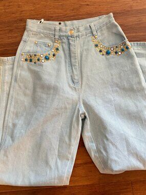 Women's Jeans Y2K Jeans Sports Wear For a Lifestyle Jeweled 26"High Waist